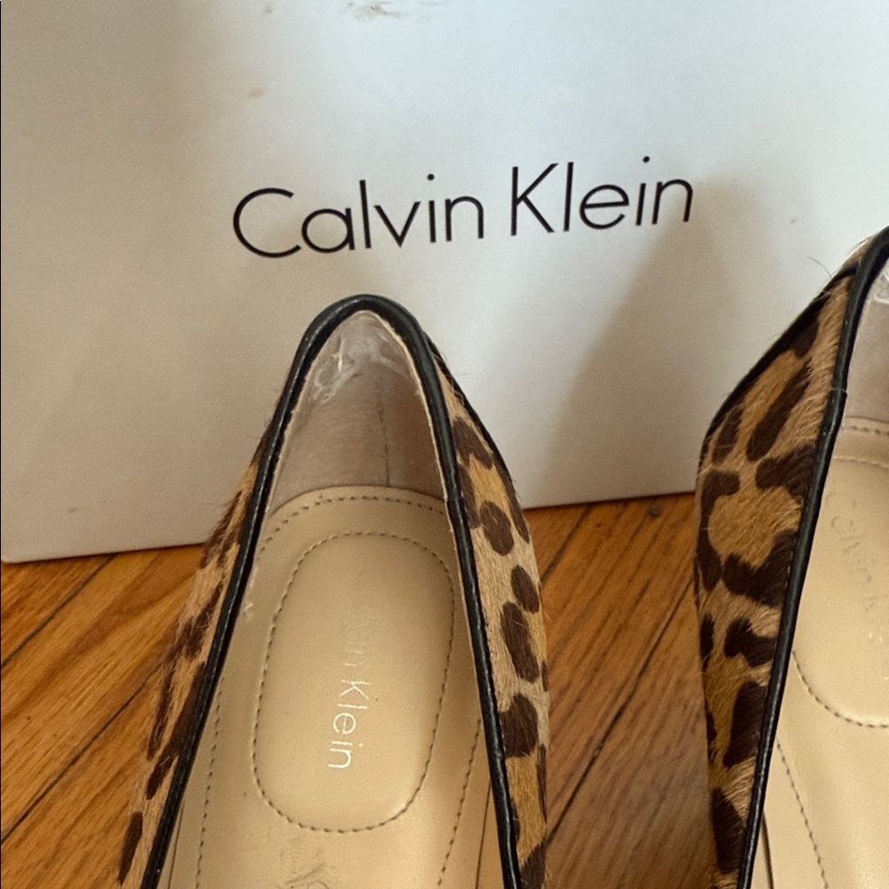 Calvin Klein Dolly Pony Hair Animal Print Women's Heels 8 - Picture 2 of 9